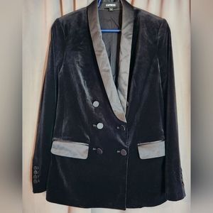 EXPRESS velvet and black satin jacket size sm